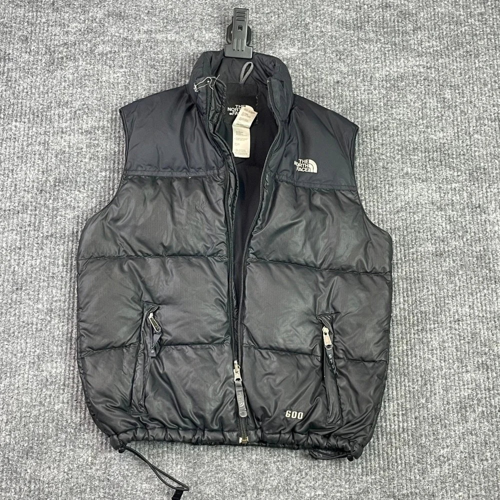 The North Face‎ Puffer Vest Kids M Black 600 Down Insulated Quilted Outerwear